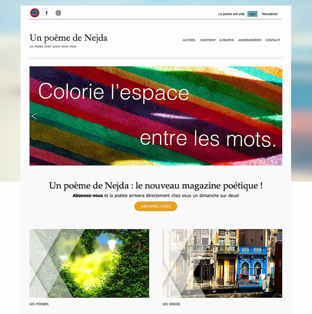 Design Site Web Poésie